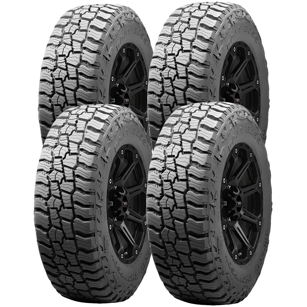 (QTY 4) 245/65R17 Mickey Thompson Baja Boss A/T 111T XL Black Wall Tires