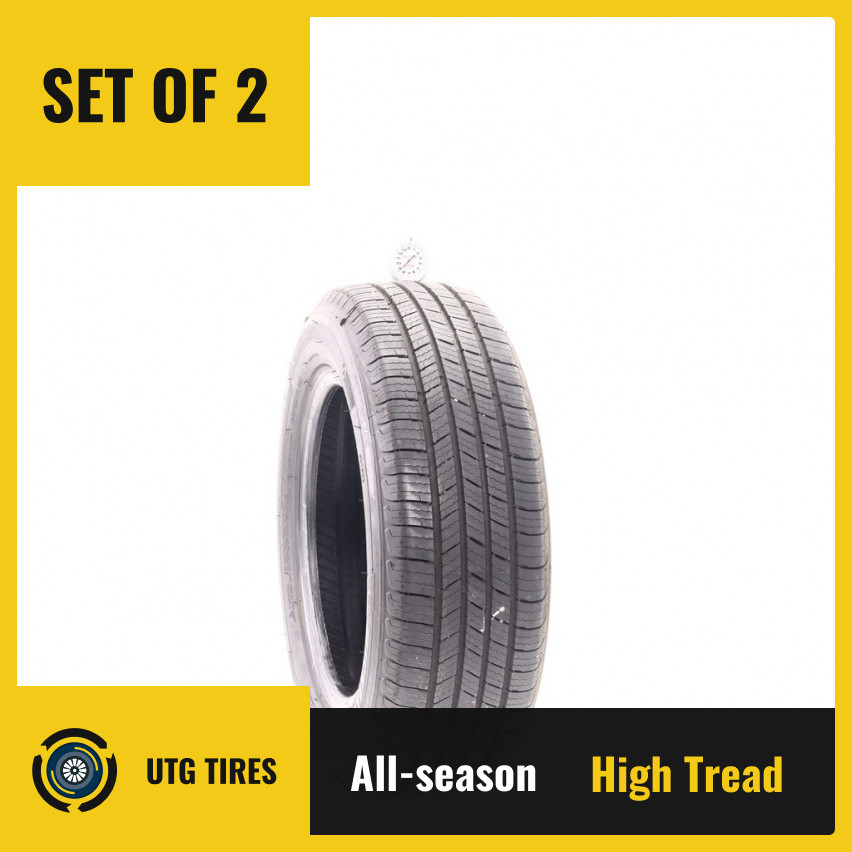 Set of (2) Used 195/65R15 Michelin Defender T+H 91H – 8.5/32