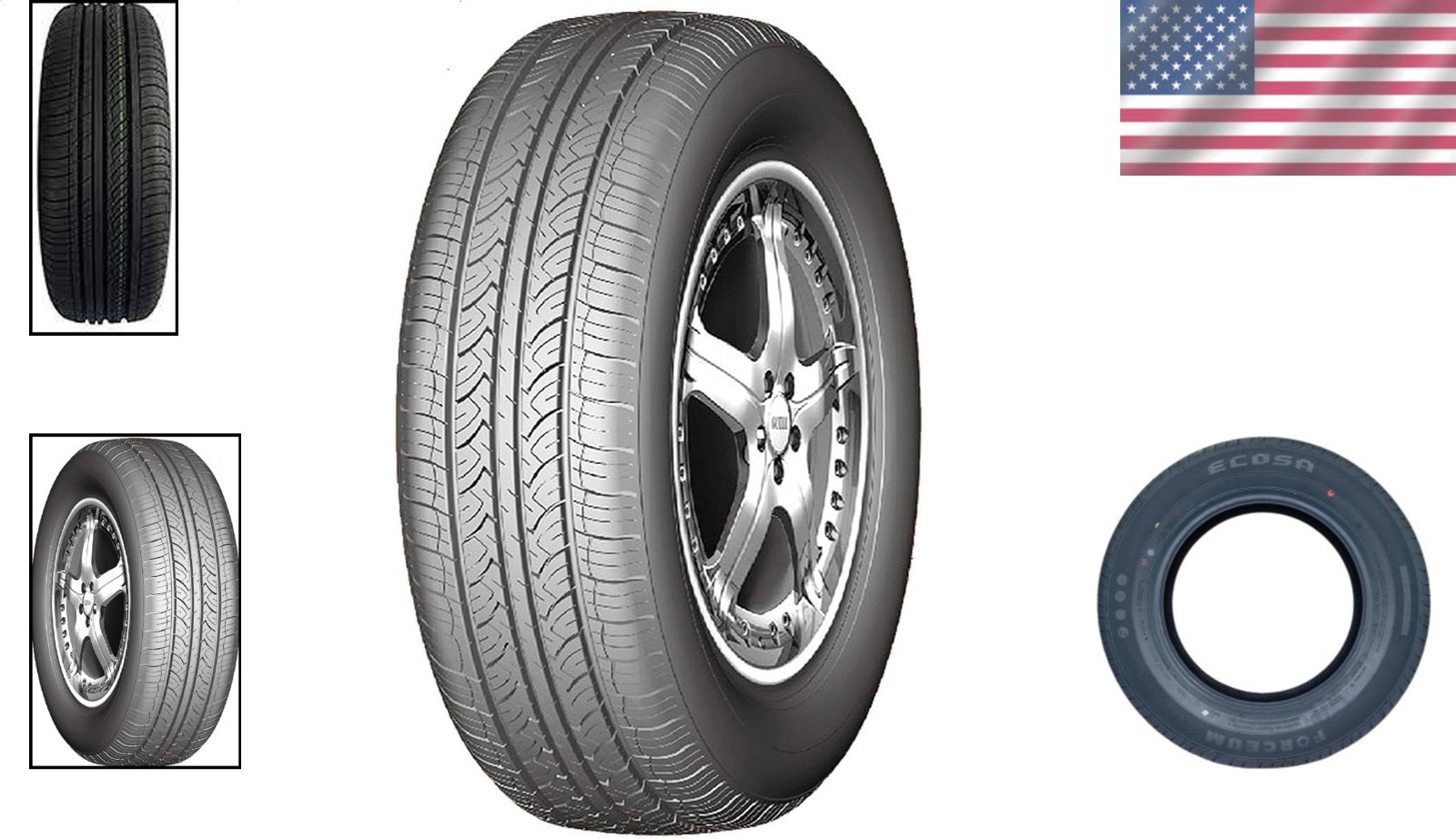 Ecosa All Season Tire 165/80R13 83T Radial Passenger Universal Fit
