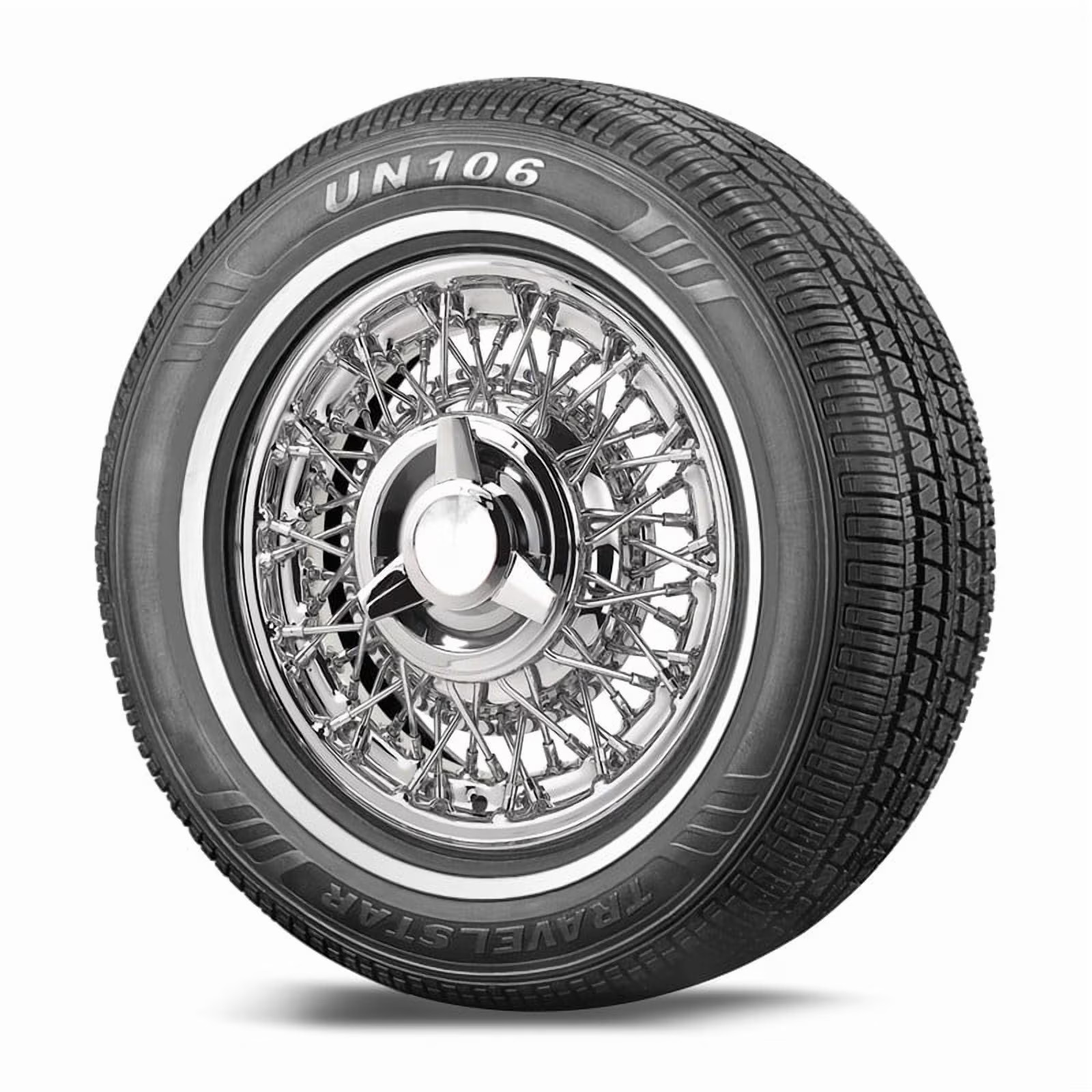 NEW Travelstar UN106 All Season Tire 155/80R13 79T, 14mm White Wall (Tire Only)