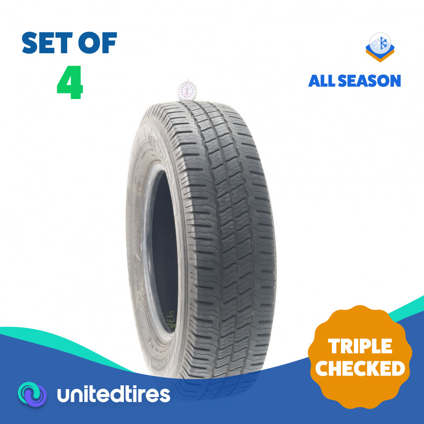 Set of (4) Used LT 225/75R16 Michelin Agilis CrossClimate 115/112R – 7-8.5/32