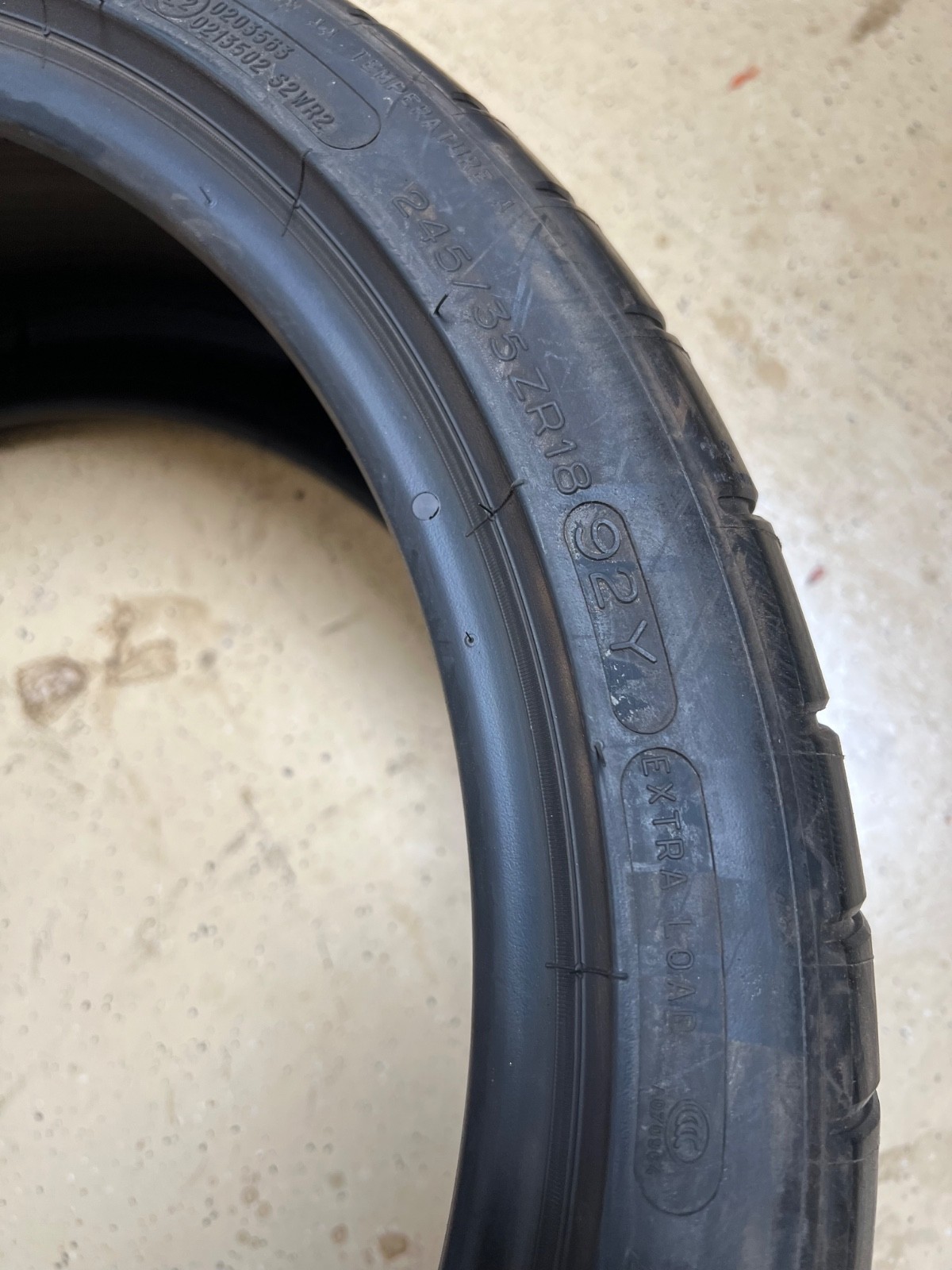 2 – NEW 245/35ZR18 XL (92Y) Michelin Pilot Super Sport (*) BMW OEM – 6196