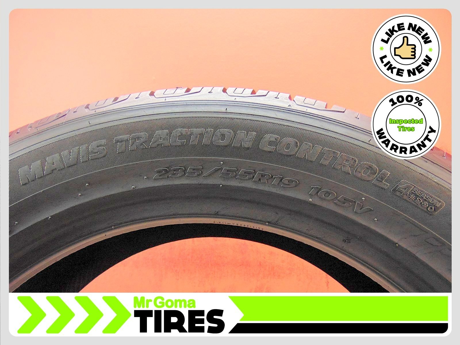 1 HANKOOK MAVIS TRACTION CONTROL XL 235/55R19 USED TIRE 105V 9.6/32 Tread