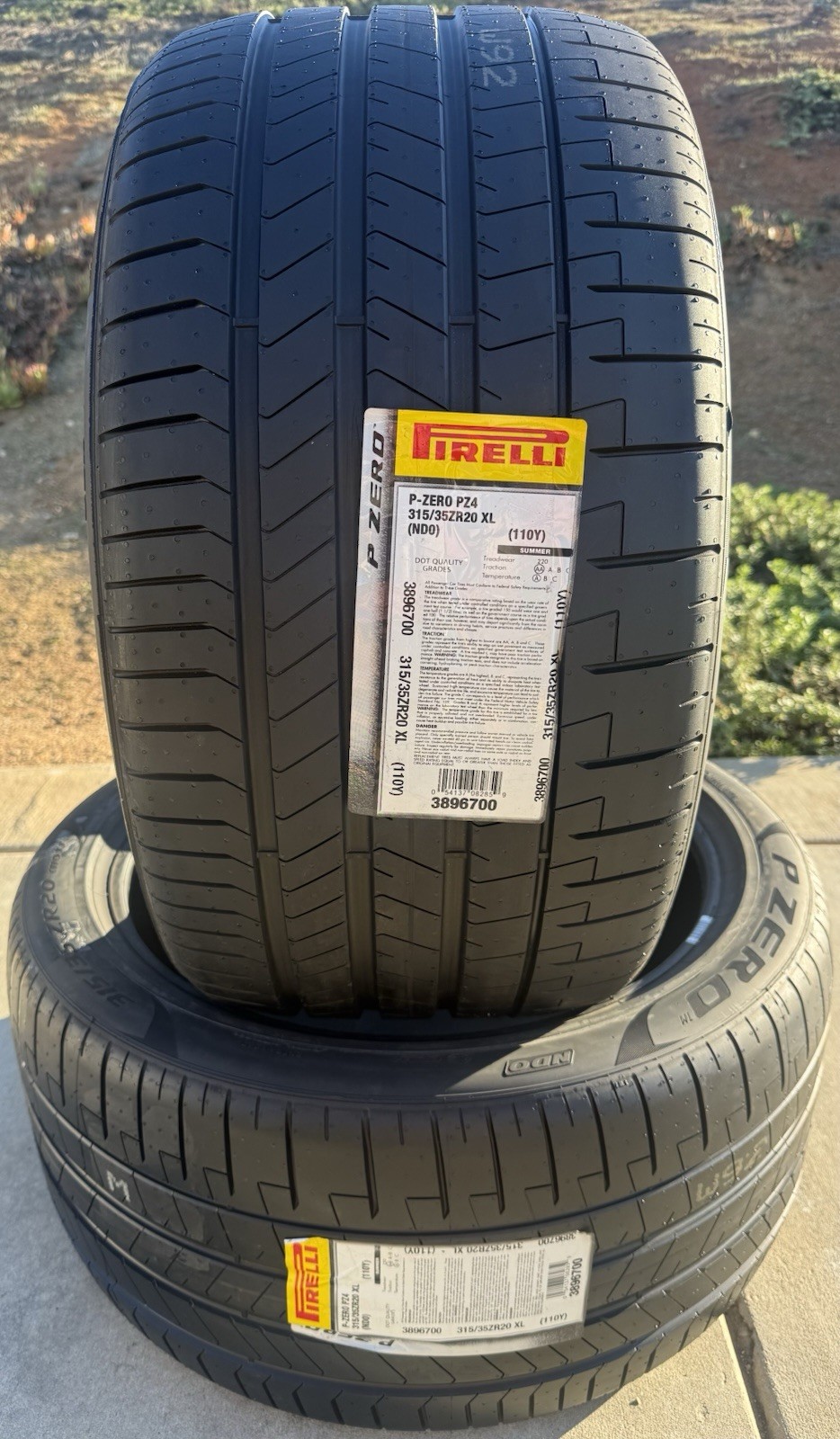 TWO BRAND NEW 315/35ZR20 (110Y) Pirelli P Zero PZ4 ND0 Porsche Panamera Tires