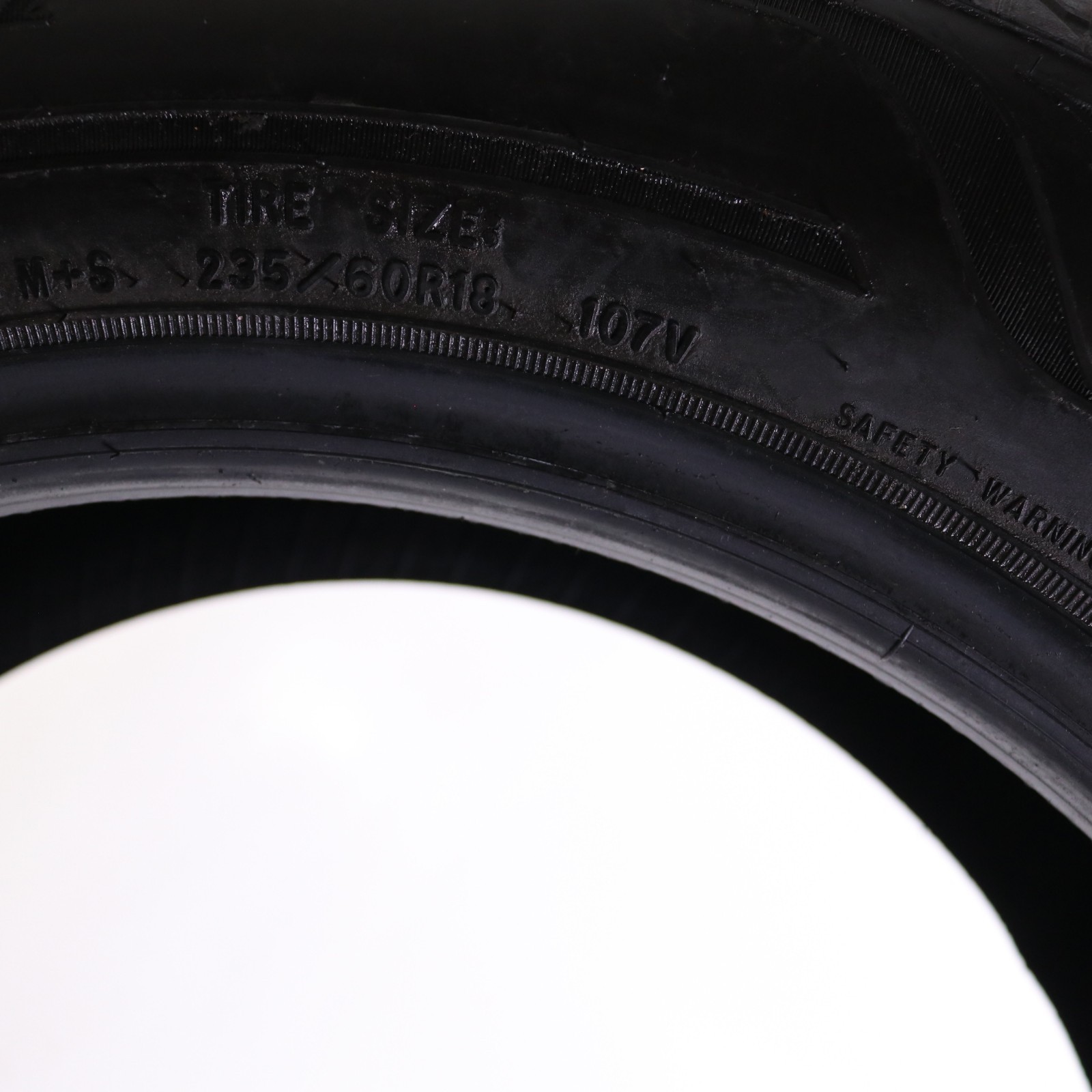 Set of 2 Used 235/60R18 Goodyear Assurance WeatherReady 2 – 107V – 9.5-10.5/32