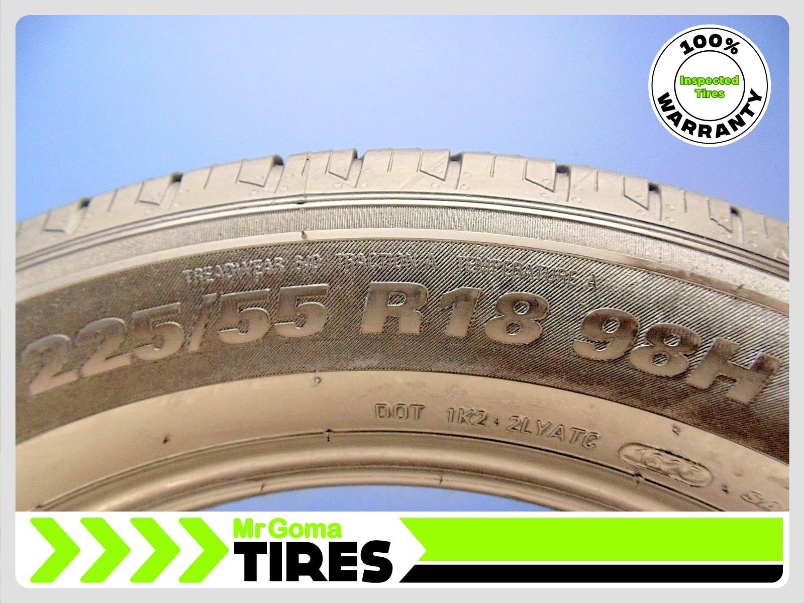 1 KUMHO SOLUS TA51A 225/55R18 USED TIRE 8.0/32 TREAD 98H 225/55/18 2255518