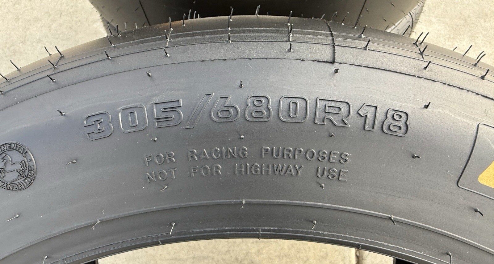 Set of TWO NEW 305/680R18 Continental ExtremeContact DR S1 Road Racing Slicks