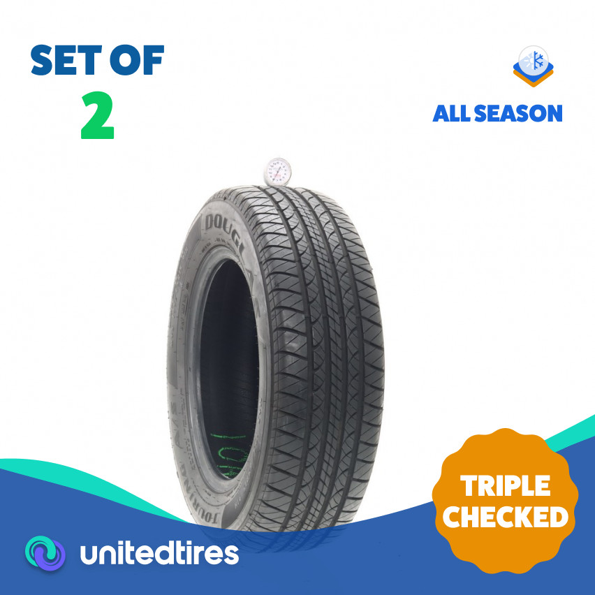 Set of (2) Used 195/65R15 Douglas Touring A/S 91H – 7.5/32 (ZOYK)