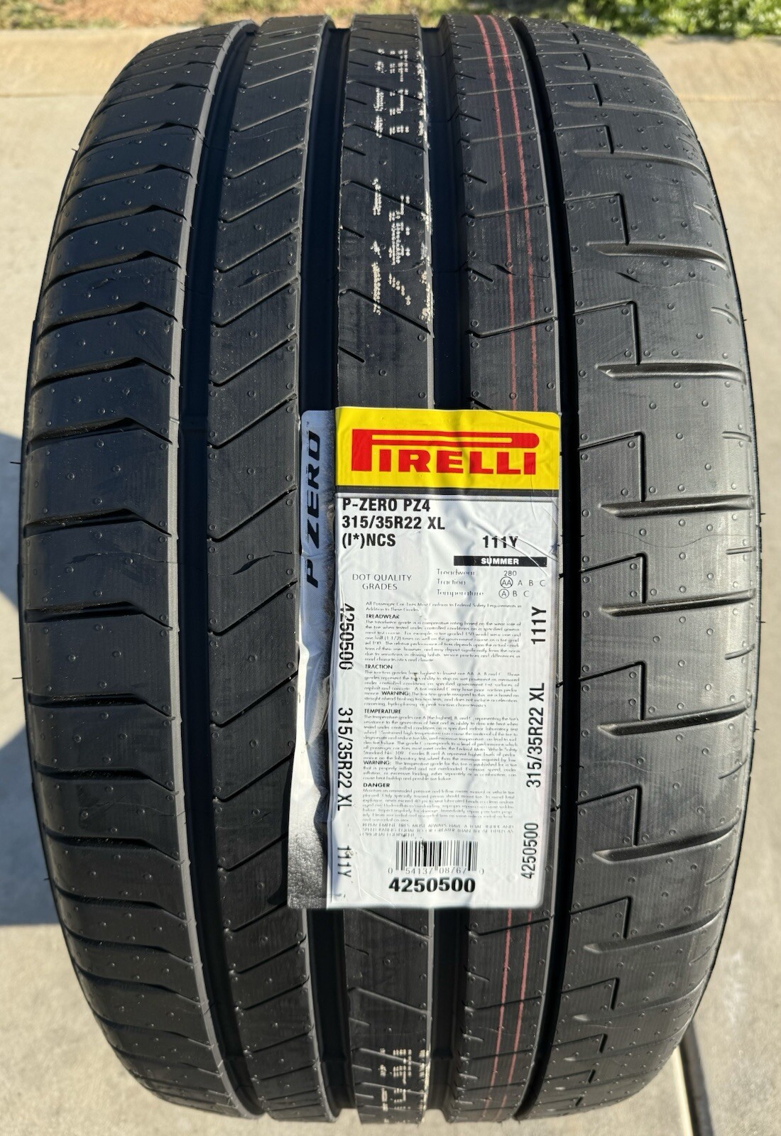 TWO BRAND NEW 315/35R22 111Y Pirelli P Zero PZ4 PNCS Foam BMW XM Hybrid Tires