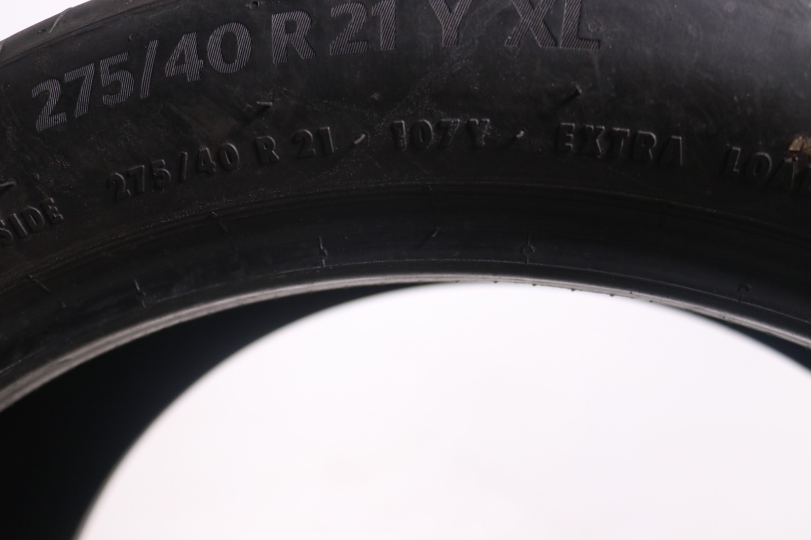Set of 2 Used 275/40R21 Continental PremiumContact 6 SSR – 107Y – 6.5-7/32