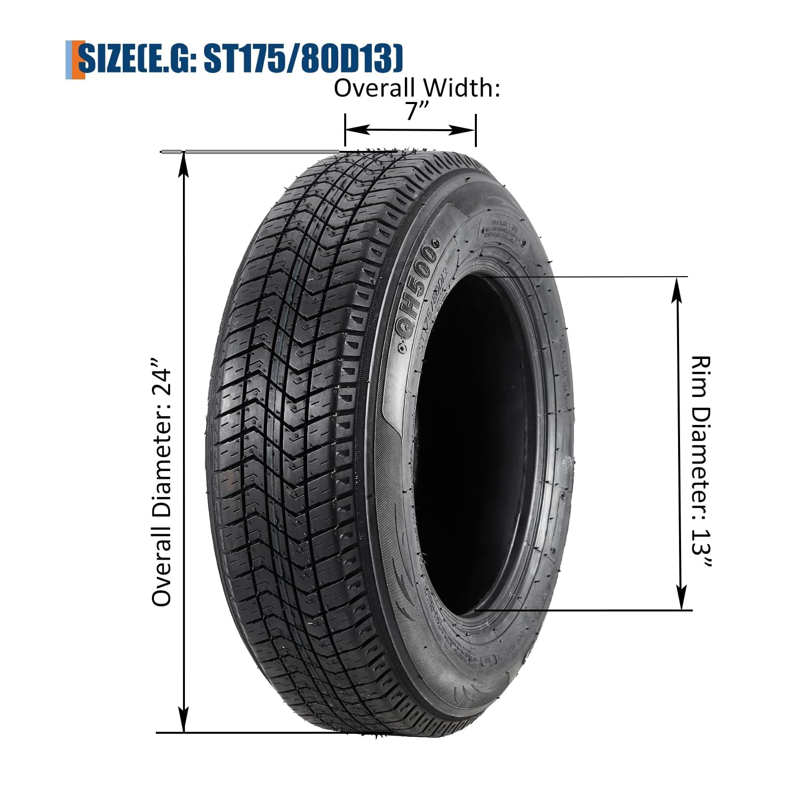 SET 2 ST205/75D14 Trailer Tires Load Range C,6 PLY Heavy Duty 205 75 14 Tubeless