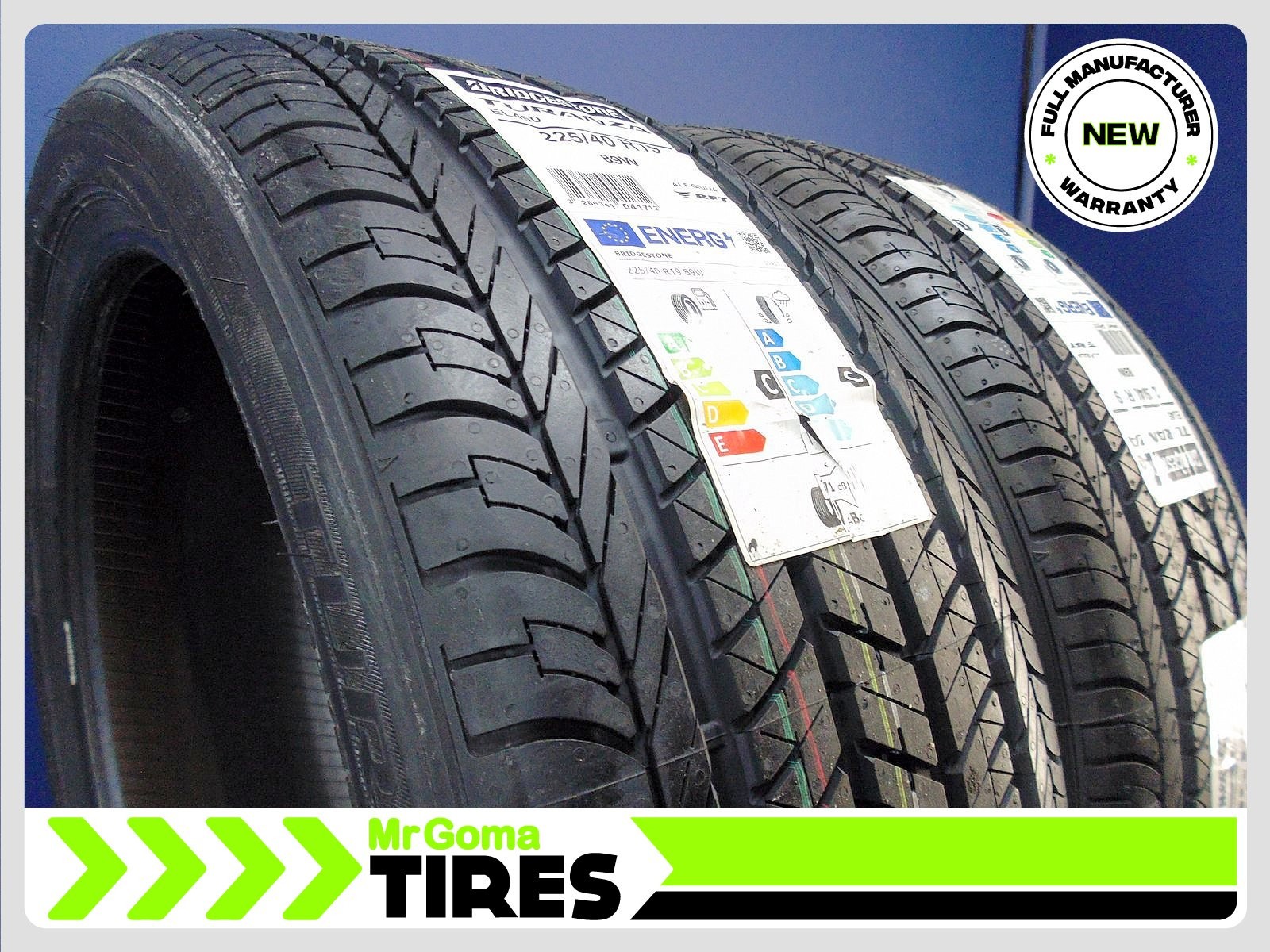 2 BRAND NEW 225/40R19 BRIDGESTONE TURANZA EL450 AR RFT TIRES Run flat 2254019
