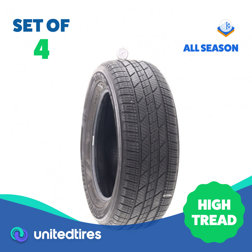 Set of (4) Used 245/60R18 Bridgestone Dueler LX 105T – 9-9.5/32