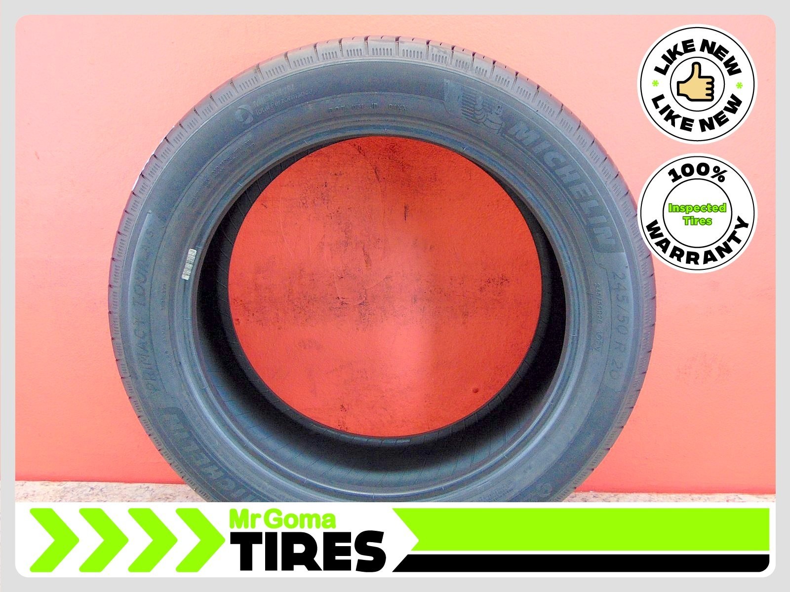 1 MICHELIN PRIMACY TOUR A/S 245/50R20 USED TIRE 7.9/32 Tread DOT 2024 2455020