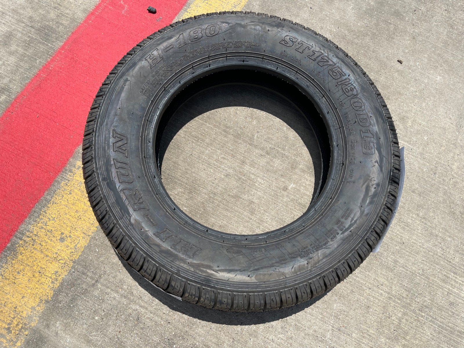 (1) 175/80/13 HI-RUN H-180 tire ST175/80D13 LT 6 ply LR C 91M trailer NEW