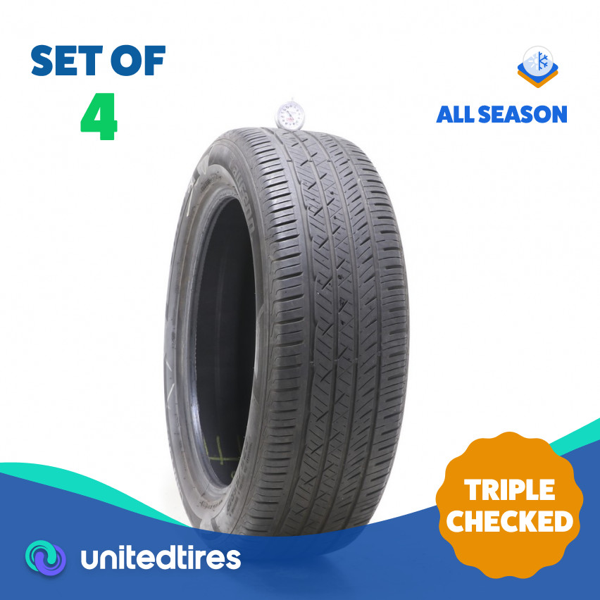Set of (4) Used 225/55R19 Laufenn S Fit AS 99V – 5-7/32