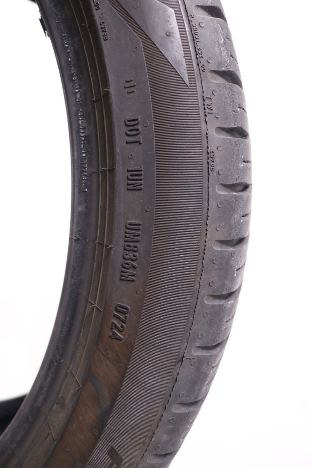 Set of 2 Used 215/45R18 Pirelli P Zero AS Plus 3 – 93W – 7-8/32 No Repairs