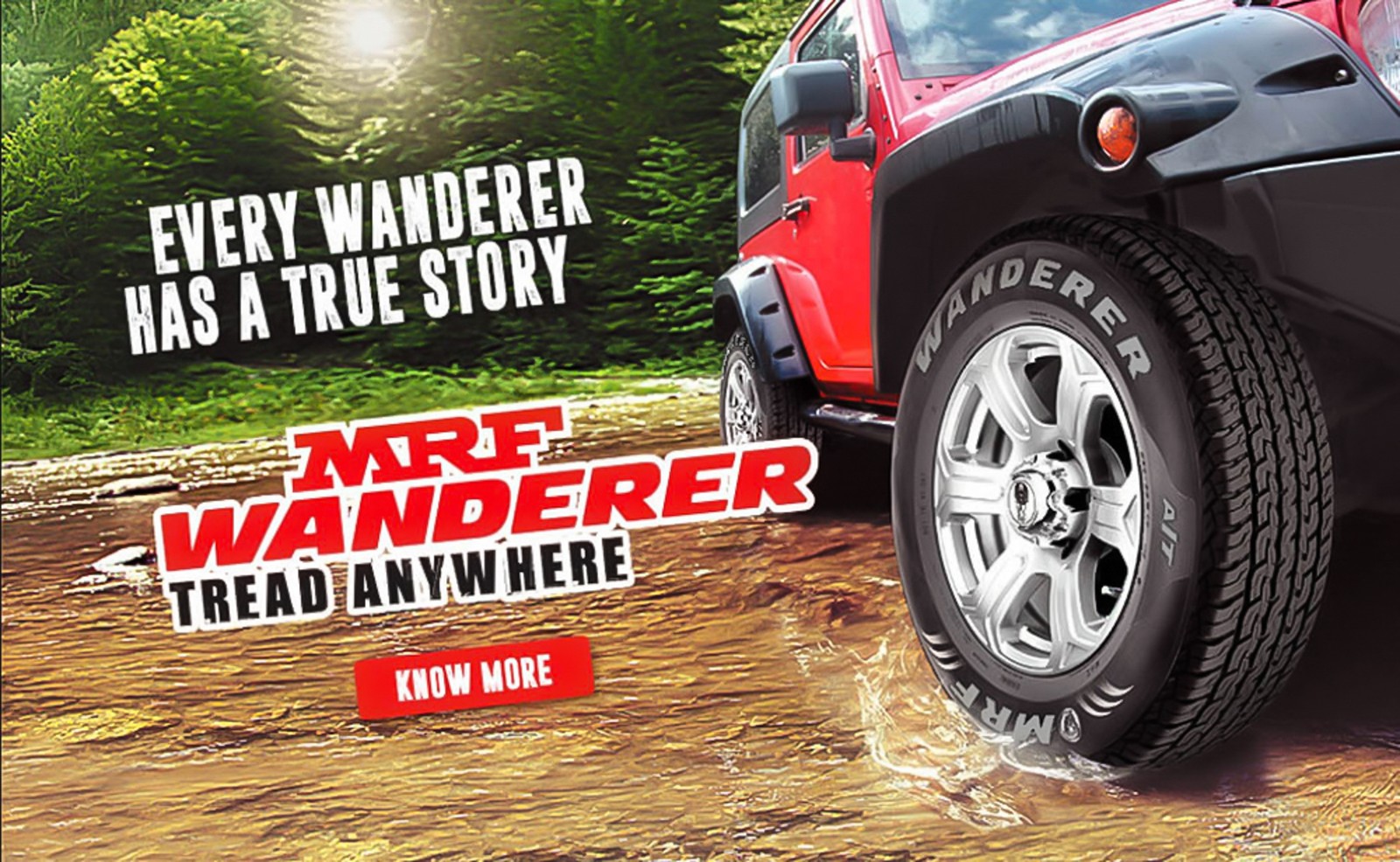 Tire MRF Wanderer A/T 255/65R18 111T (OWL) AT All Terrain