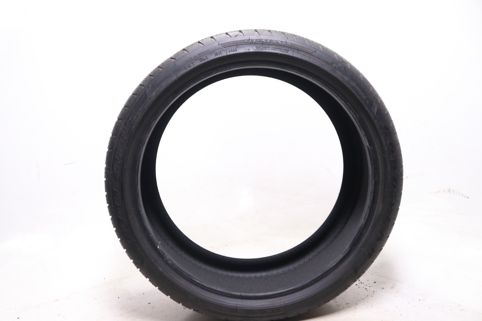 Set of 2 Used 265/35R21 Goodyear Eagle Sport AO SoundComfort – 101H – 8.5-9.5/32