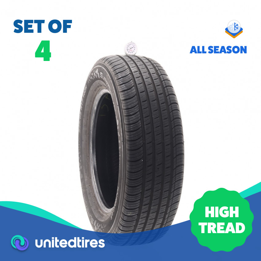 Set of (4) Used 225/65R17 SureDrive Touring A/S TA71 102H – 9.5-10.5/32