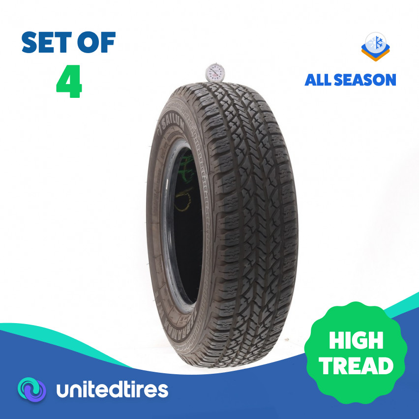 Set of (4) Used LT 225/75R16 Sailun Terramax H/T 115/112R – 12/32