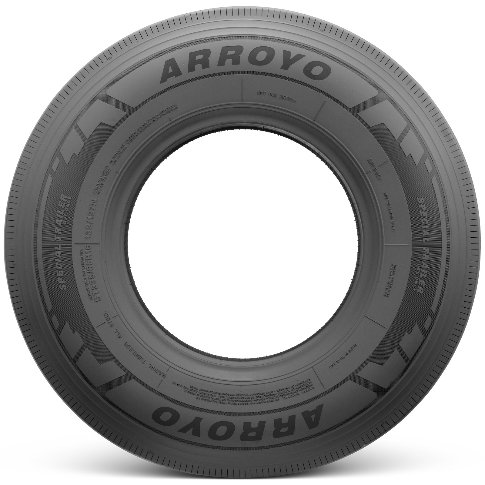 ST235/80R16 Arroyo SPECIAL TRAILER ALL STEEL 130/126L LOAD H 16PLY 110PSI
