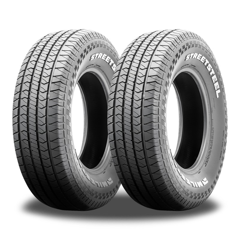 2 Milestar STREETSTEEL 255/70R15 108T Classic Muscle Car White Letter All Season