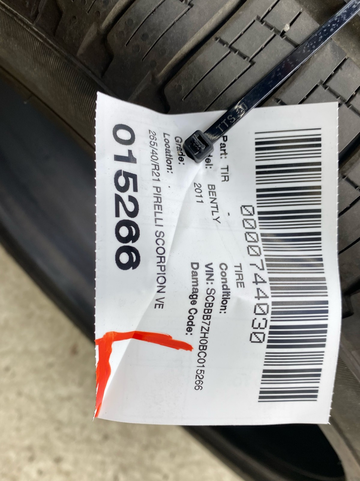 265/40/R21 PIRELLI SCORPION VERDE ALL SEASON 105V 10/32NDS DATECODE 5023