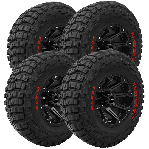 (QTY 4) 35×12.50R17LT Kenda Klever M/T2 KR629 121R Load Range E Red Letter Tires