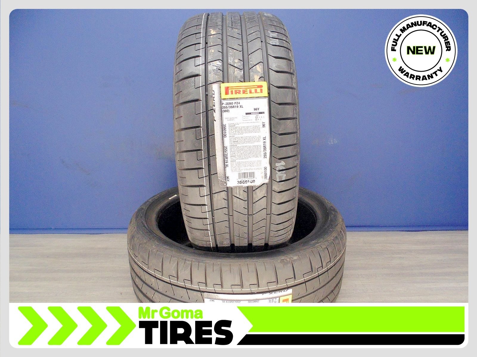 2 BRAND NEW PIRELLI P ZERO PZ4 MO XL 255/35R19 TIRES 96Y 2553519 MERCEDES