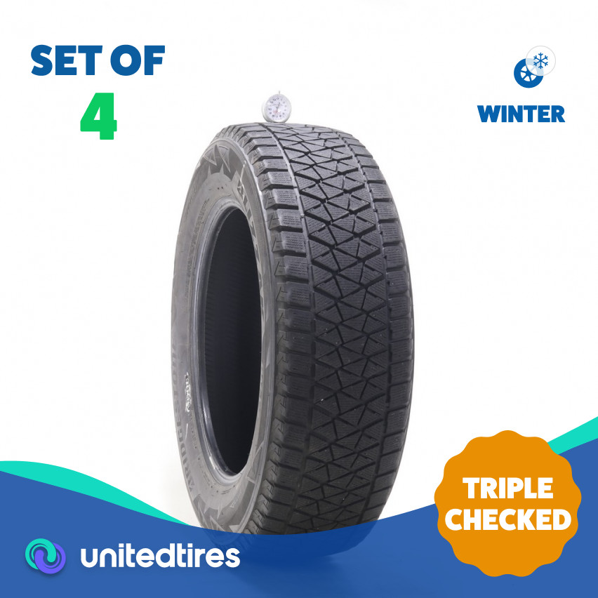 Set of (4) Used 235/65R18 Bridgestone Blizzak DM-V2 106S – 7.5-9.5/32