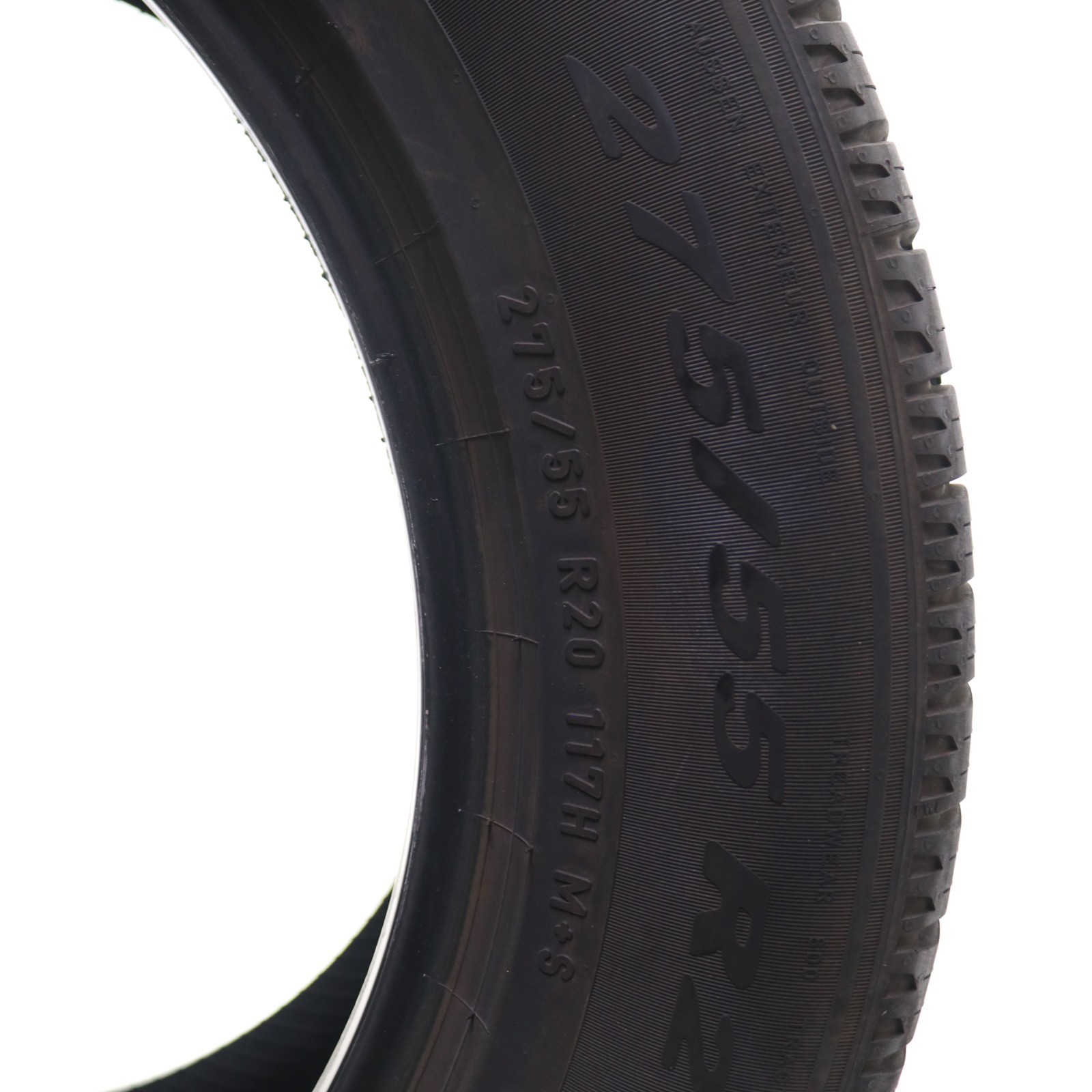 Set of 2 Used 275/55R20 Pirelli Scorpion AS Plus 3 – 117H – 6.5-7/32 No Repairs