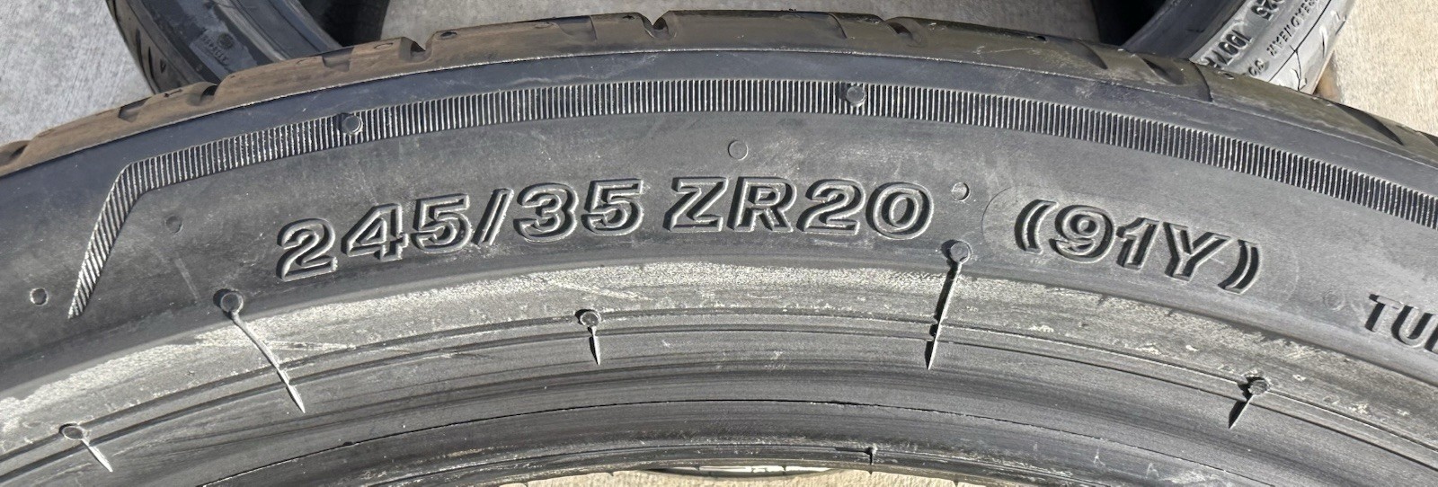 Set of TWO BRAND NEW 245/35ZR20 Bridgestone Potenza Sport Tires Like Michelin 4S