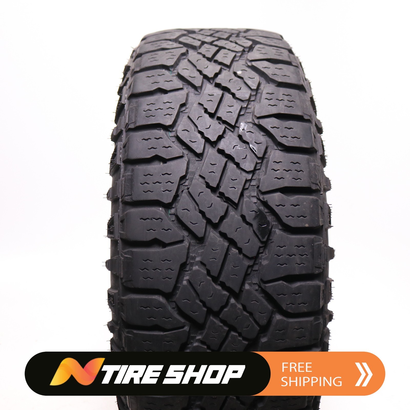 Set of 4 Used 265/65R17 Goodyear Wrangler Duratrac – 112S 8.5-9.5/32 No Repairs