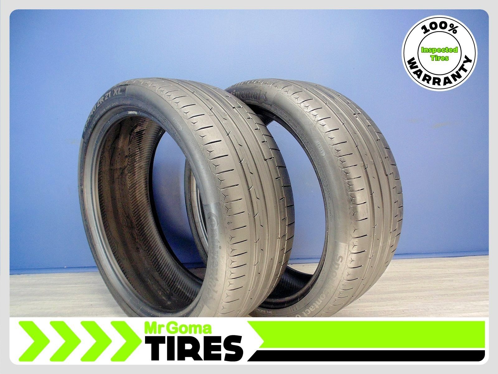 2 CONTINENTAL SPORTCONTACT 6 RO1 XL 255/40R21 USED TIRES 6.8/32 TREAD 2554021