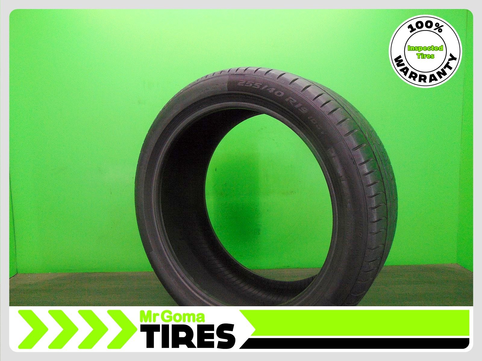 1 255/40R19 USED TIRE PIRELLI P ZERO TM RSC RFT XL 5.3/32 TREAD 2554019 100Y