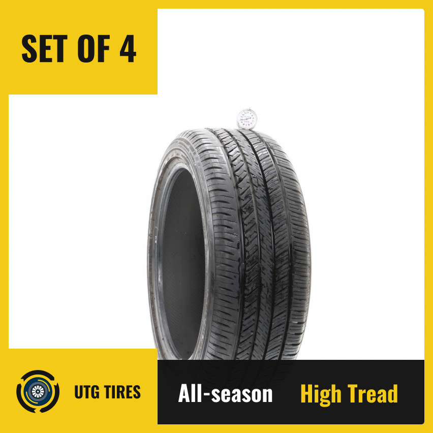 Set of (4) Used 225/45R18 Yokohama YK-GTX 95V – 9.5-10.5/32