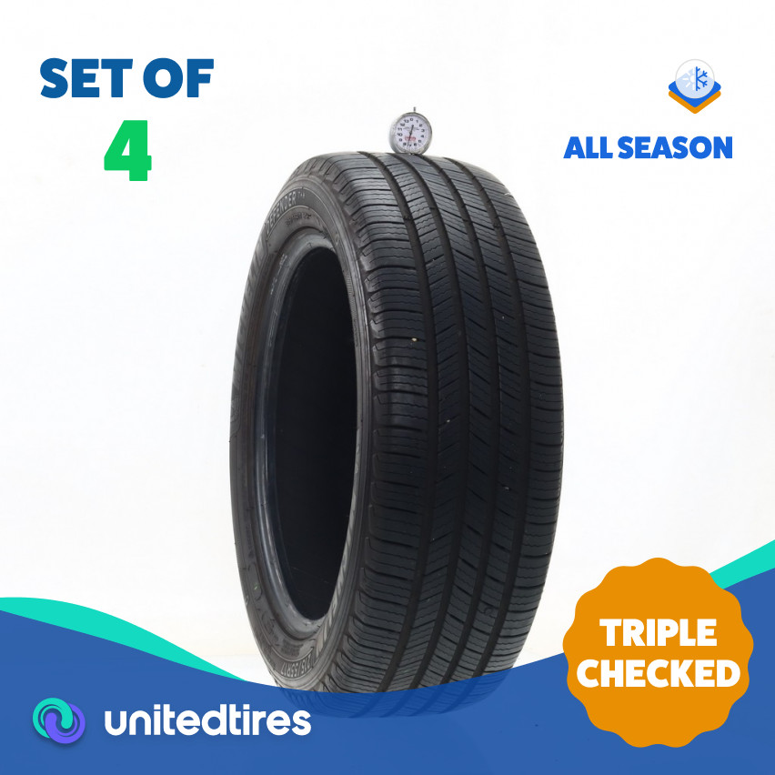 Set of (4) Used 215/55R17 Michelin Defender T+H 94H – 7-8/32