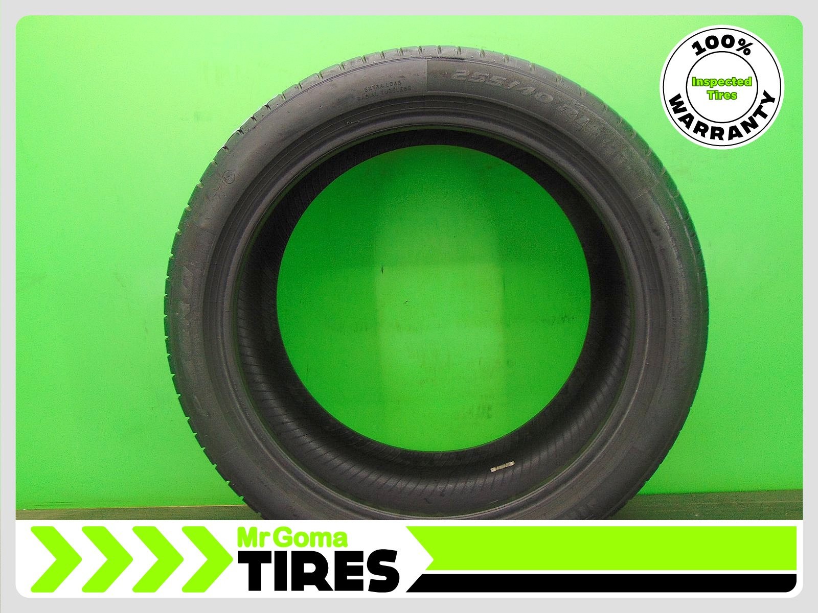1 255/40R19 USED TIRE PIRELLI P ZERO TM RSC RFT XL 5.3/32 TREAD 2554019 100Y