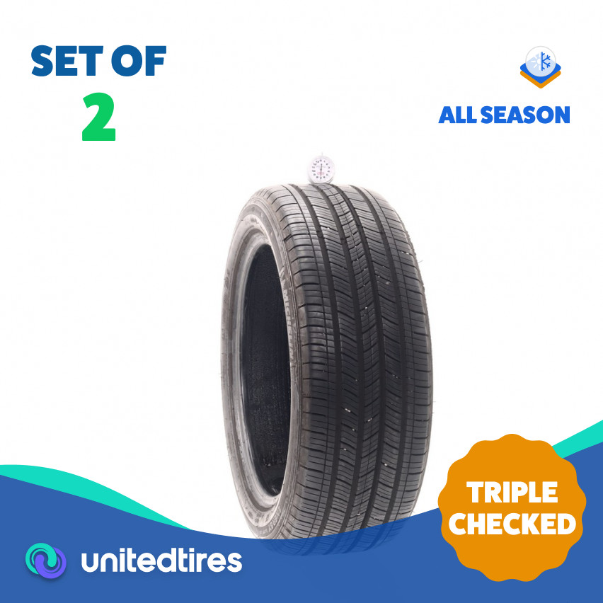 Set of (2) Used 215/50R17 Michelin Energy Saver A/S Selfseal 91H – 7/32