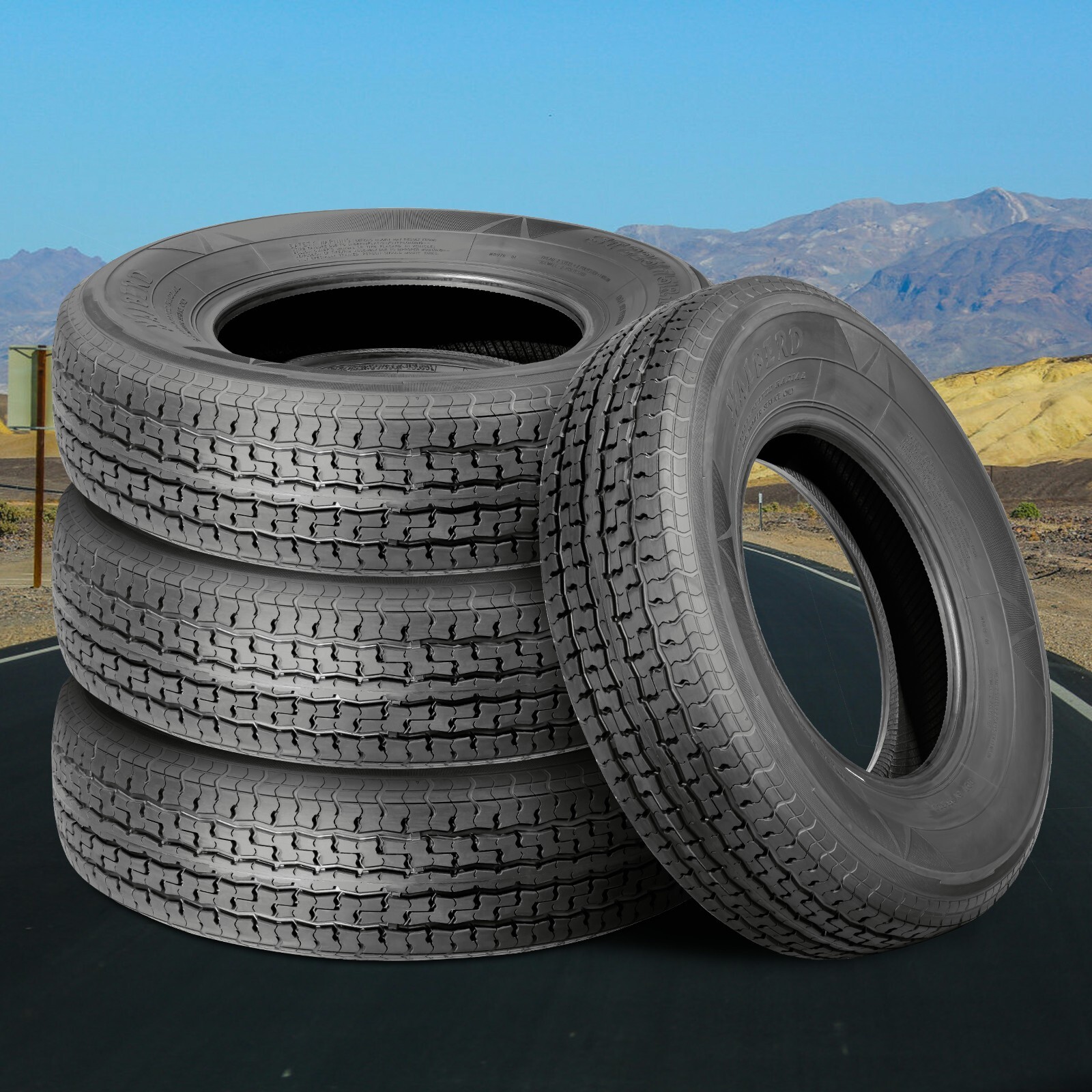Set 4 ST205/75R14 Trailer Tires Radial 205 75 14 8PR 205/75/14 Heavy Duty Tyres