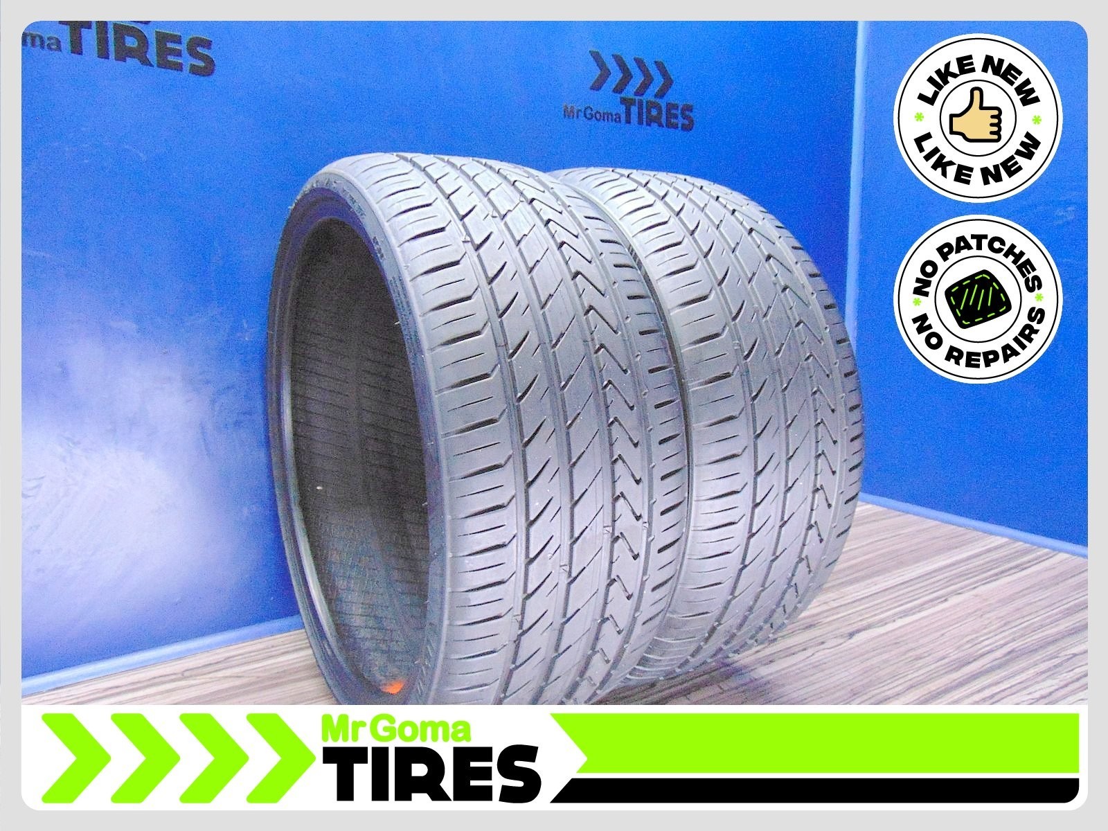 2 LEXANI LX-TWENTY XL 255/30R21 91% LIFE USED TIRES NO PATCH 2021 DOT 2553021