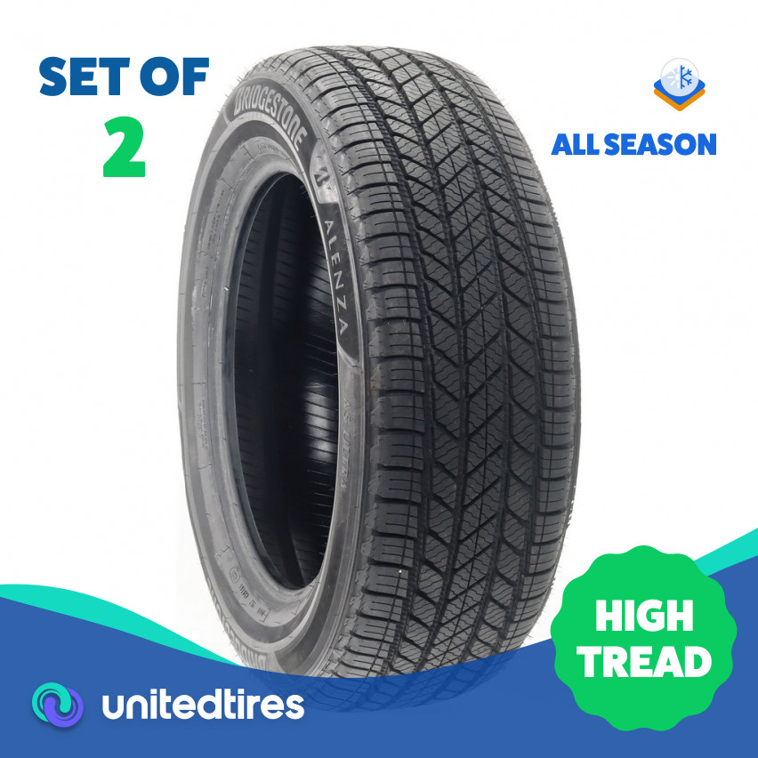 Set of (2) Driven Once 235/60R18 Bridgestone Alenza AS Ultra 107W – 10/32