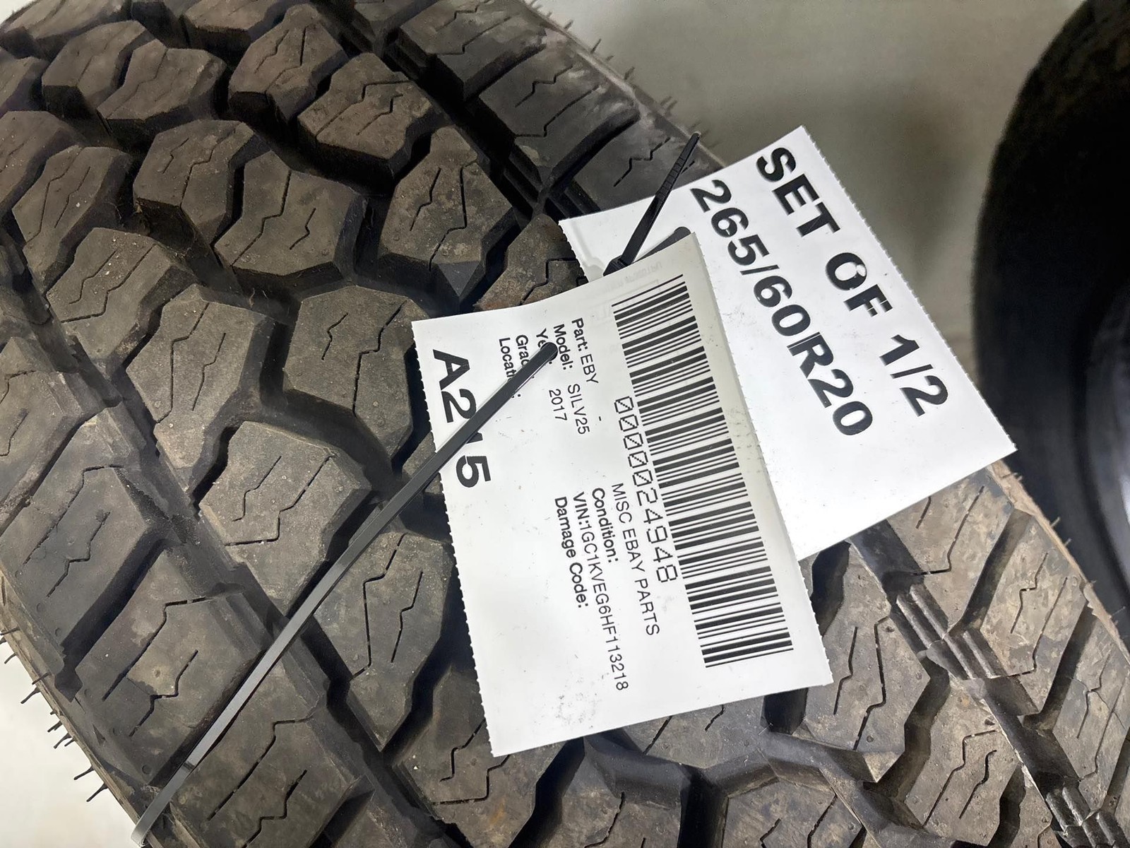 Set of （2） Milestar Patagonia A/T R Used Tire 265/60 R20 121/118R M+S 11/32