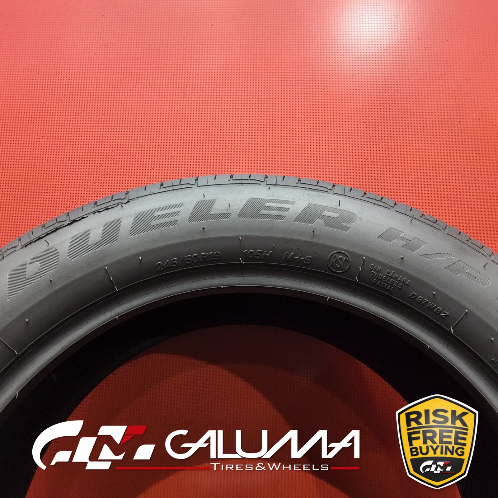 Set of 2 Tires Bridgestone Dueler H/P Sport AS RFT Run Flat 245/50R19 105H 94392