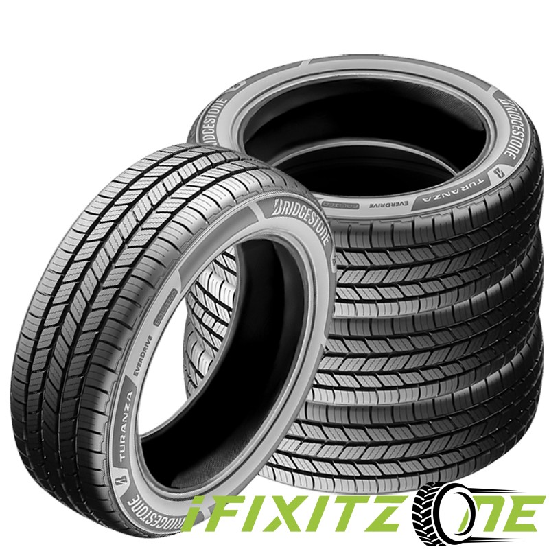 4 Bridgestone Turanza EverDrive 205/55R16 94V Tires 800BB UTQG W/80,000 Mileage
