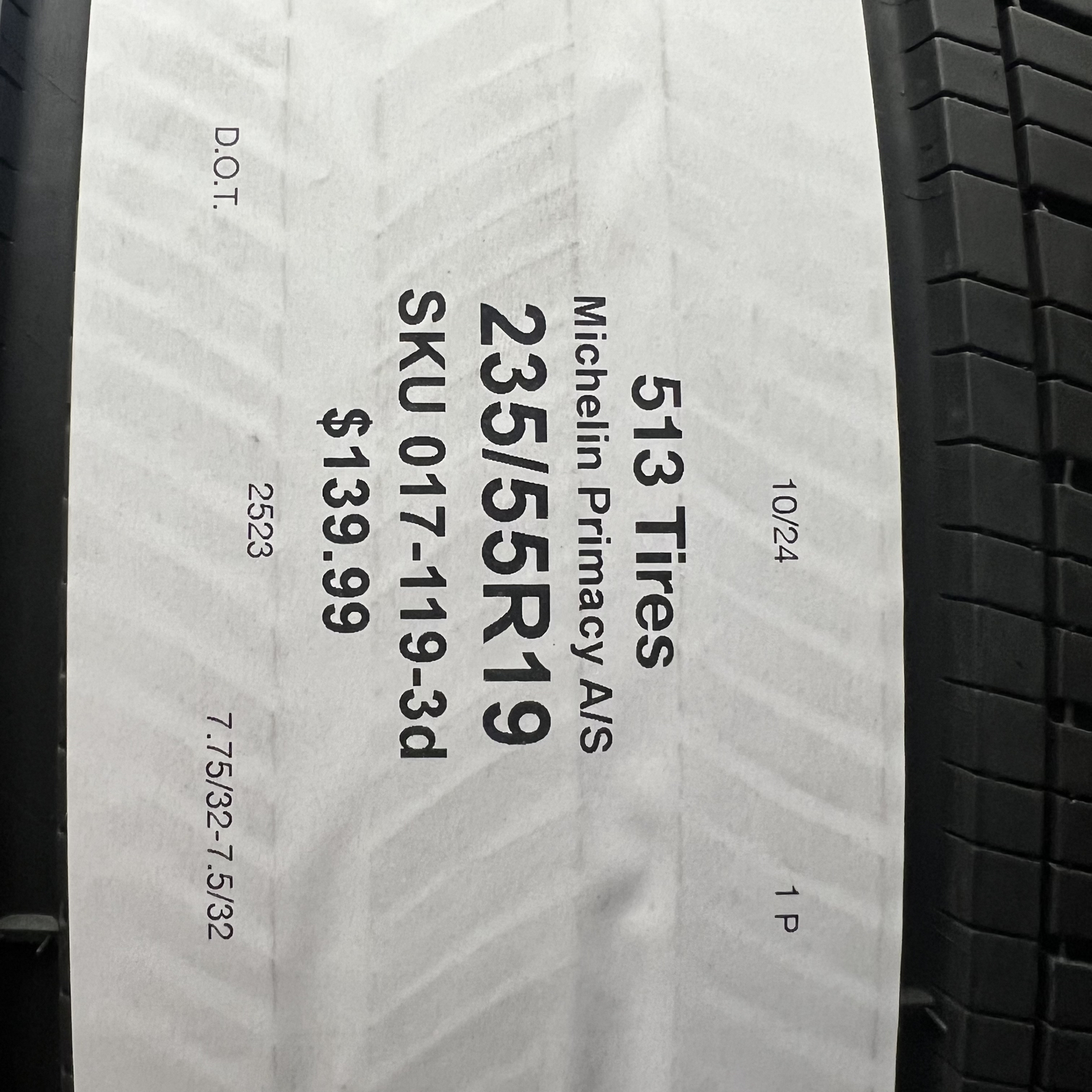 1 Tire LikeNEW Michelin Primacy A/S 235/55R19 235/55/19 101V