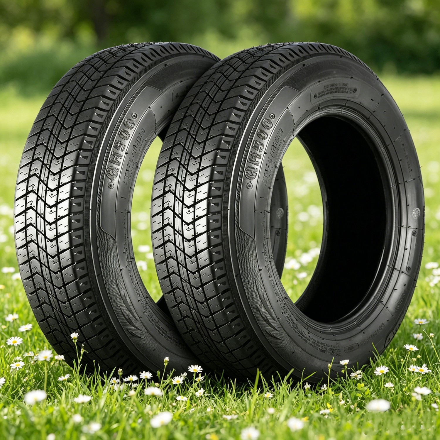 2PCS ST205/75D14 Trailer Tires 205 75 14 Heavy Duty 6PR Load C 205/75/14 Tubeles