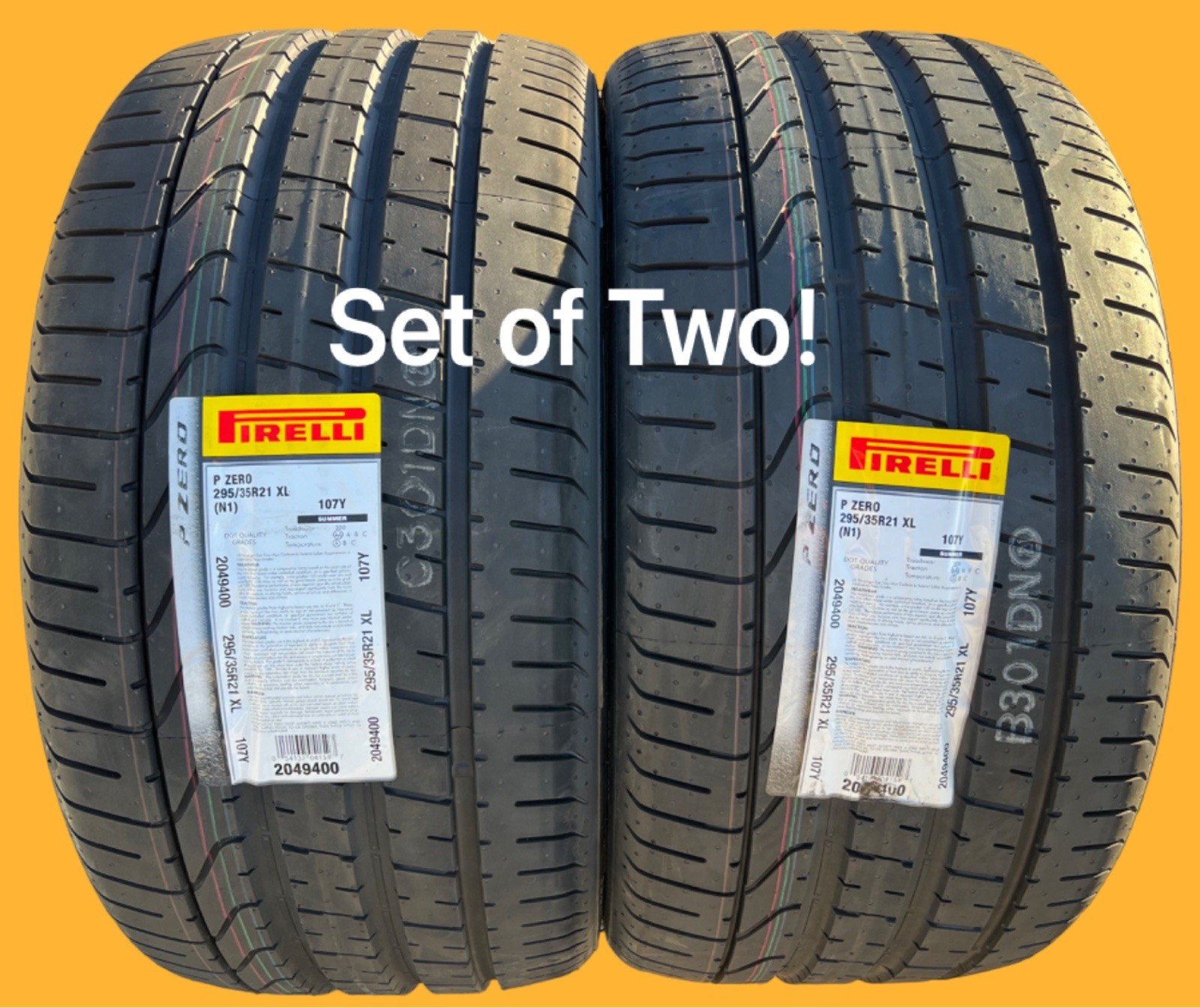 Set of TWO BRAND NEW 295/35R21 107Y Pirelli P Zero N1 Tires 2953521