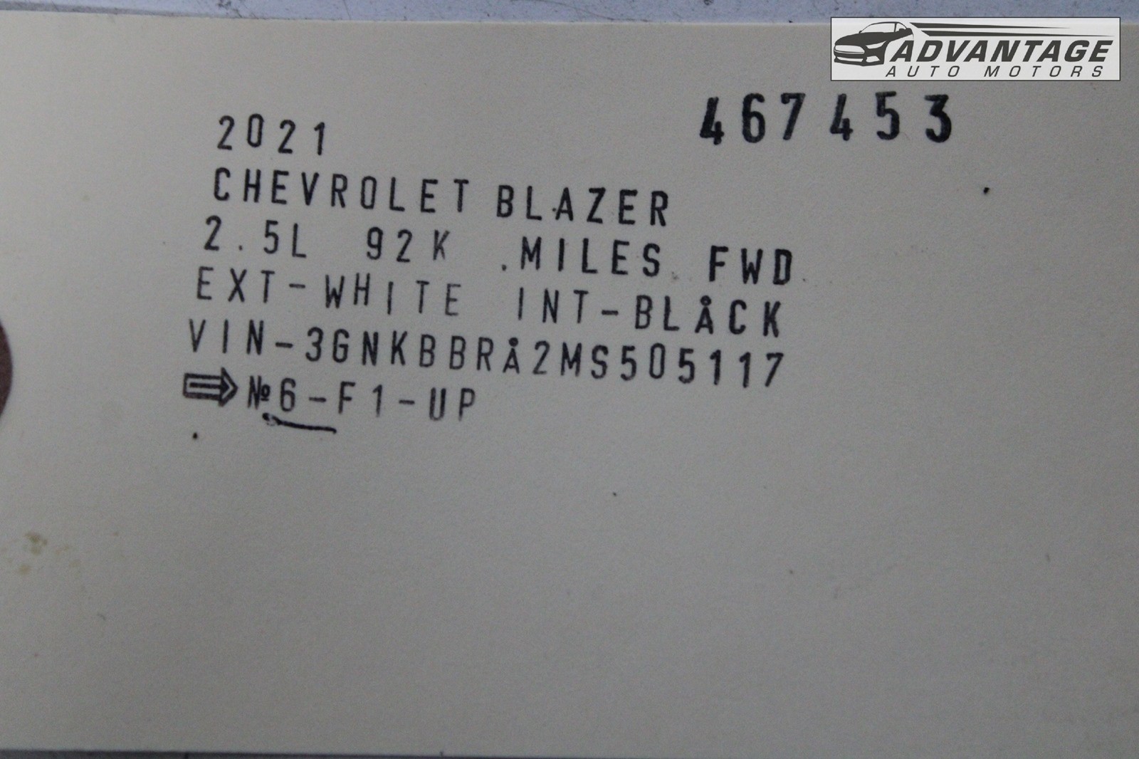 2021-2022 CHEVROLET BLAZER FWD WHEEL TIRE GOOD YEAR 235/65 106H R18 7/32 OEM